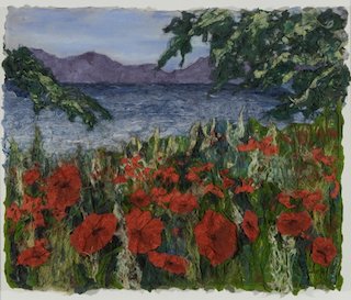 Layered Paper Art Workshop: Poppies by the Water
